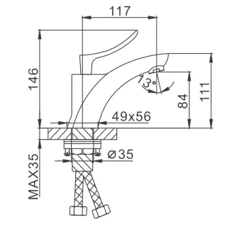 Смеситель для раковины Frap F1081 хром